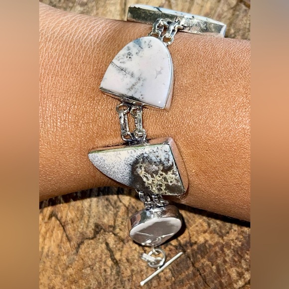 Dendritic Agate Bracelet 7” - 8” - Picture 4 of 6